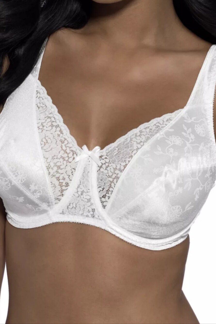 Playtex White Lace Underwire Full Coverage Bra